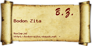 Bodon Zita névjegykártya